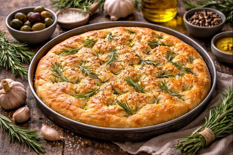 Неповторимая фокачча с розмарином, которую сможет приготовить каждый