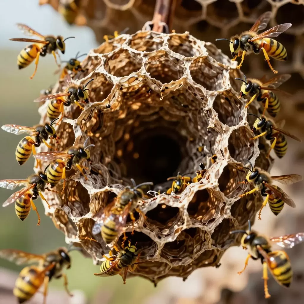 Осиное гнездо: как избежать проблем при его уничтожении